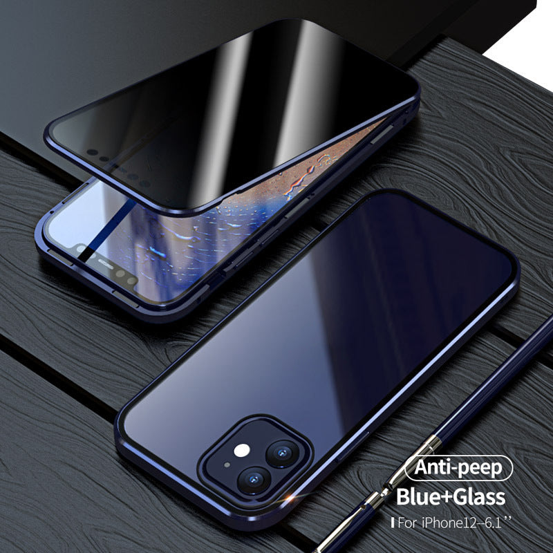 Magnetic Privacy Glass Case Anti-Spray 360 Protective