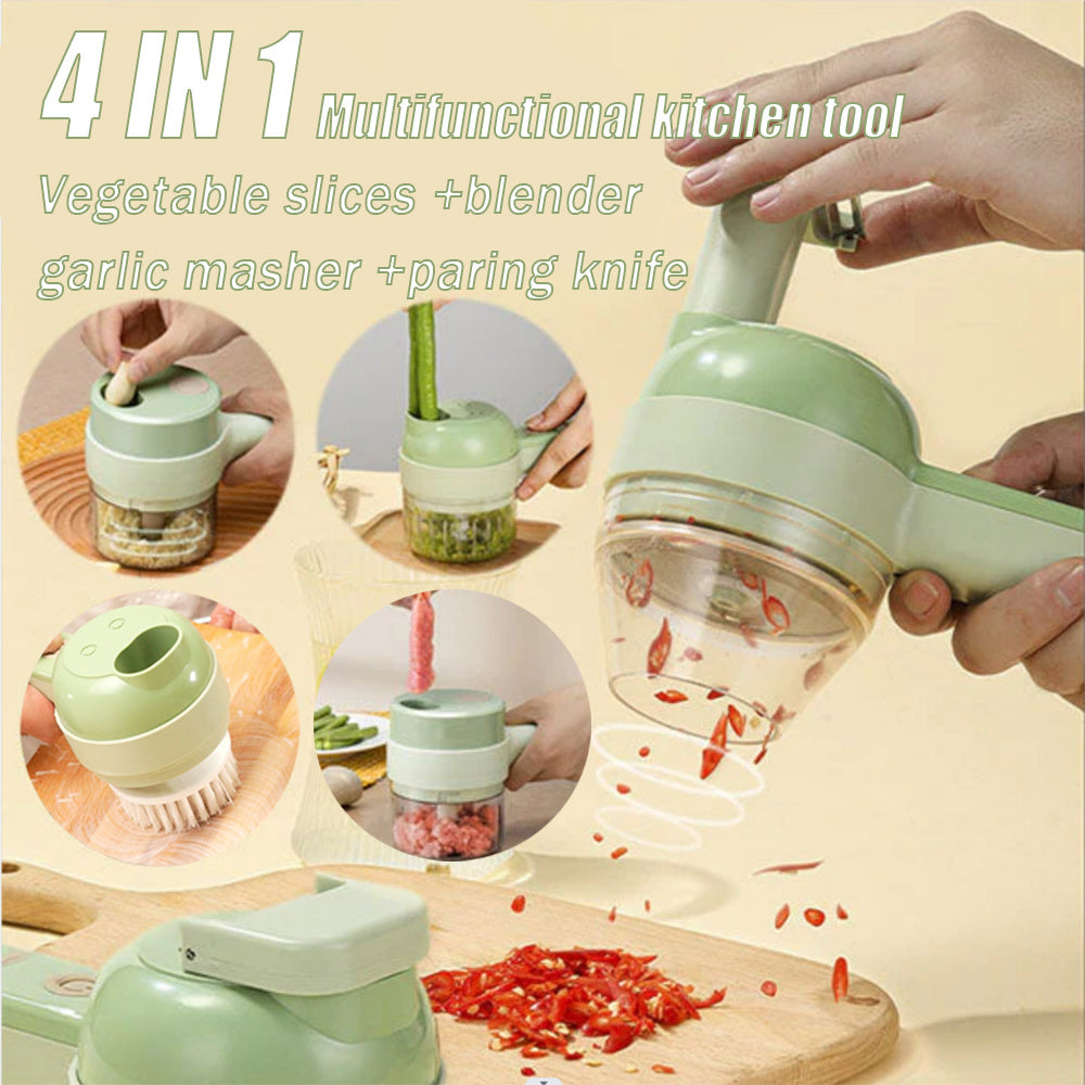 4 in 1 Handheld Electric Vegetable Cutter - treasure supply