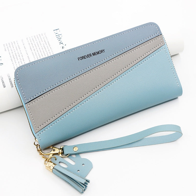 Women Lady Leather Clutch Wallet Credit Card Phone Holder Long Purse Zip Handbag - Treasure Supply