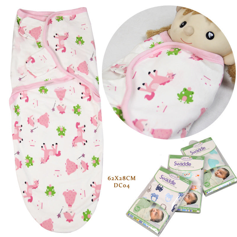 Cotton baby wrapped towel, baby sleeping bag - Treasure supply