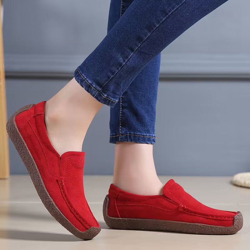 Round Toe Loafers Casual Versatile Solid Color Shoes - Treasure supply