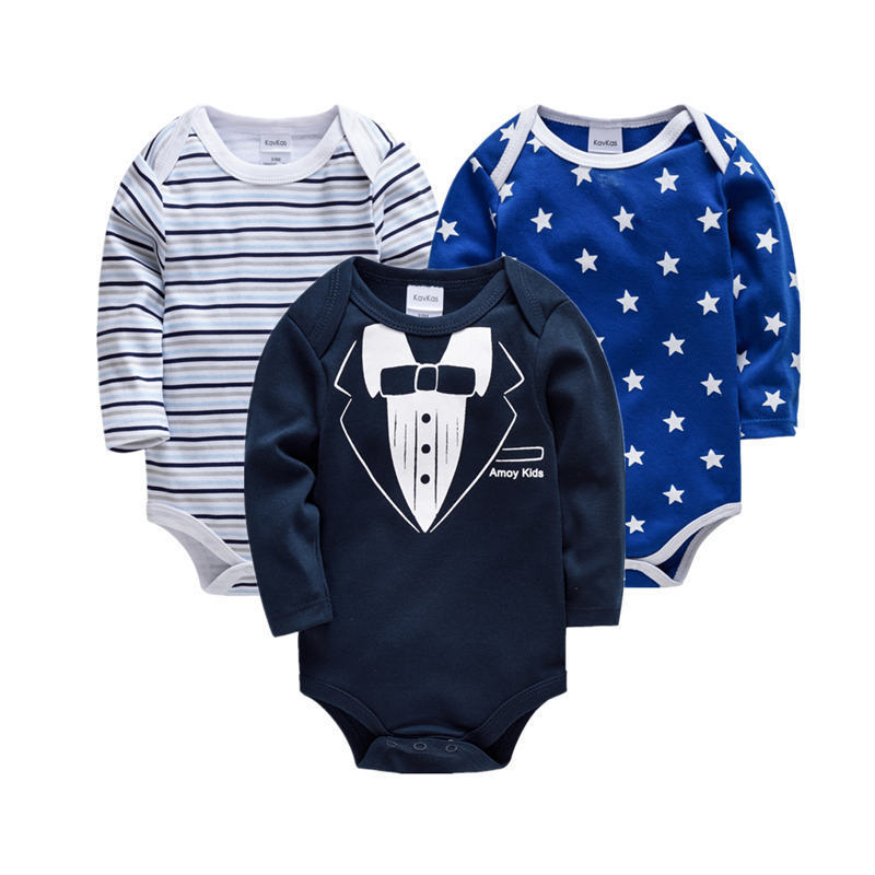 3 Pack New Born Baby Clothes Full Sleeves Onesies - Treasure supply