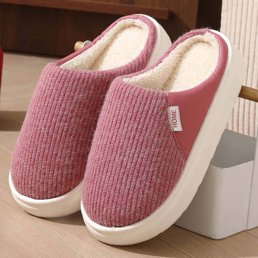 Women Men Winter Warm Plush Lightweight Home Slippers - treasure supply