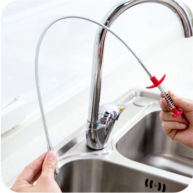 60CM Sewer Dredger Spring Pipe Dredging Tool Household Hair Cleaner Drain Clog Remover Cleaning Tools Household For Kitchen Sink Kitchen Gadgets - Treasure Supply 