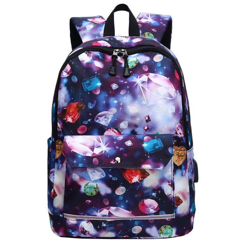 School Backpack Teenagers Rechargeable Bag - treasre supply