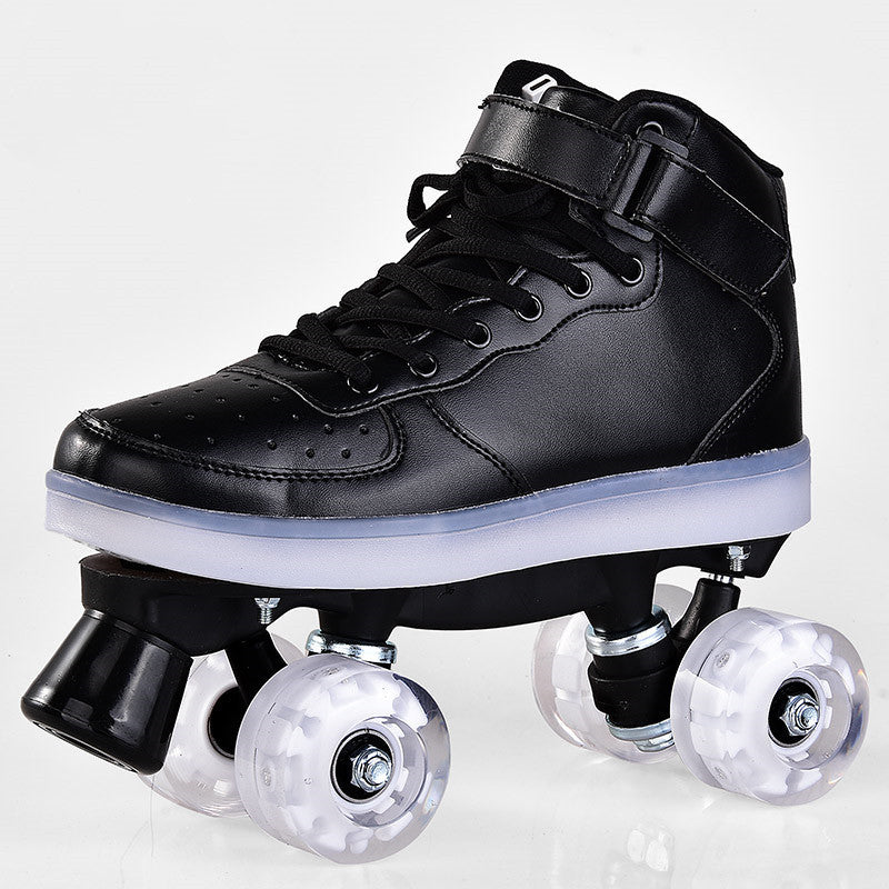 LED Lechargeable Double Row Roller Skates Shoes