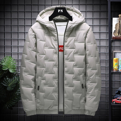 Men's Hooded Coat Jacket Thick Warm Padded Comfortable - Treasure supply