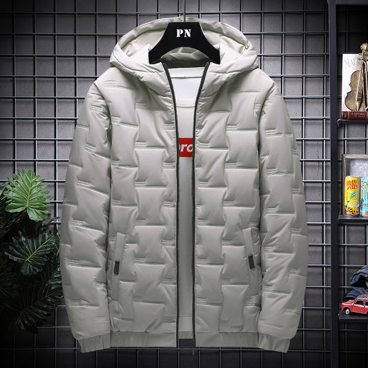 Men's Hooded Coat Jacket Thick Warm Padded Comfortable - Treasure supply