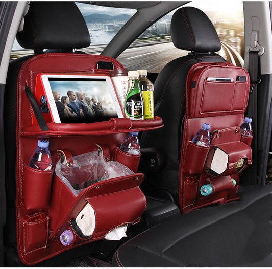 Car Storage Multifunction Seat Back Tray Hanging Bag - treasure supply