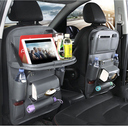 Car Storage Multifunction Seat Back Tray Hanging Bag - treasure supply