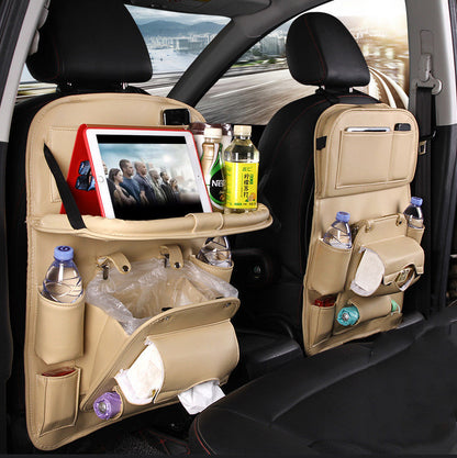 Car Storage Multifunction Seat Back Tray Hanging Bag - treasure supply