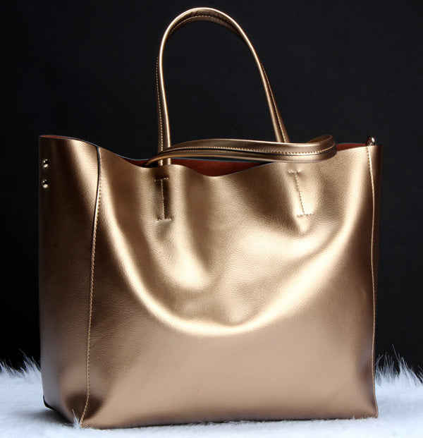 High Quality Two-layer Cowhide Shoulder/Handbags Bags Totes