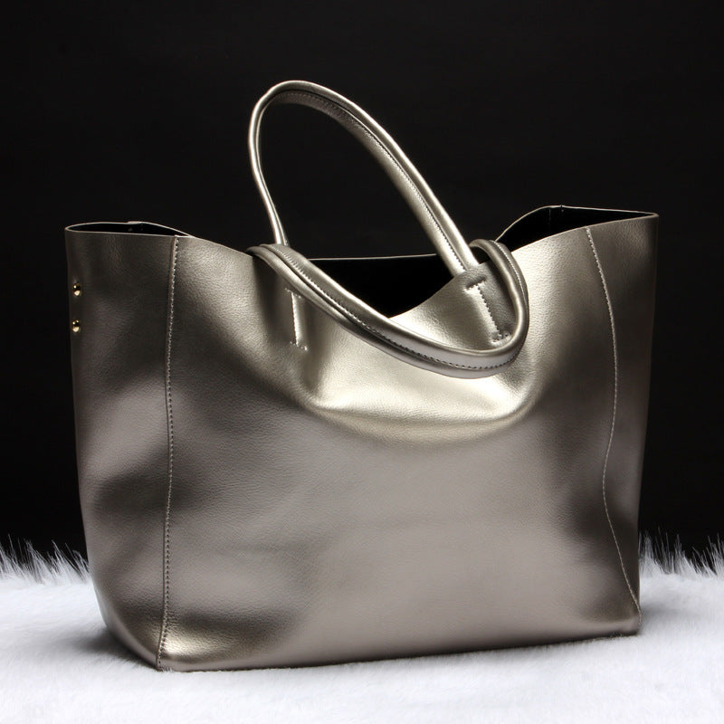 High Quality Two-layer Cowhide Shoulder/Handbags Bags Totes - treasure supply