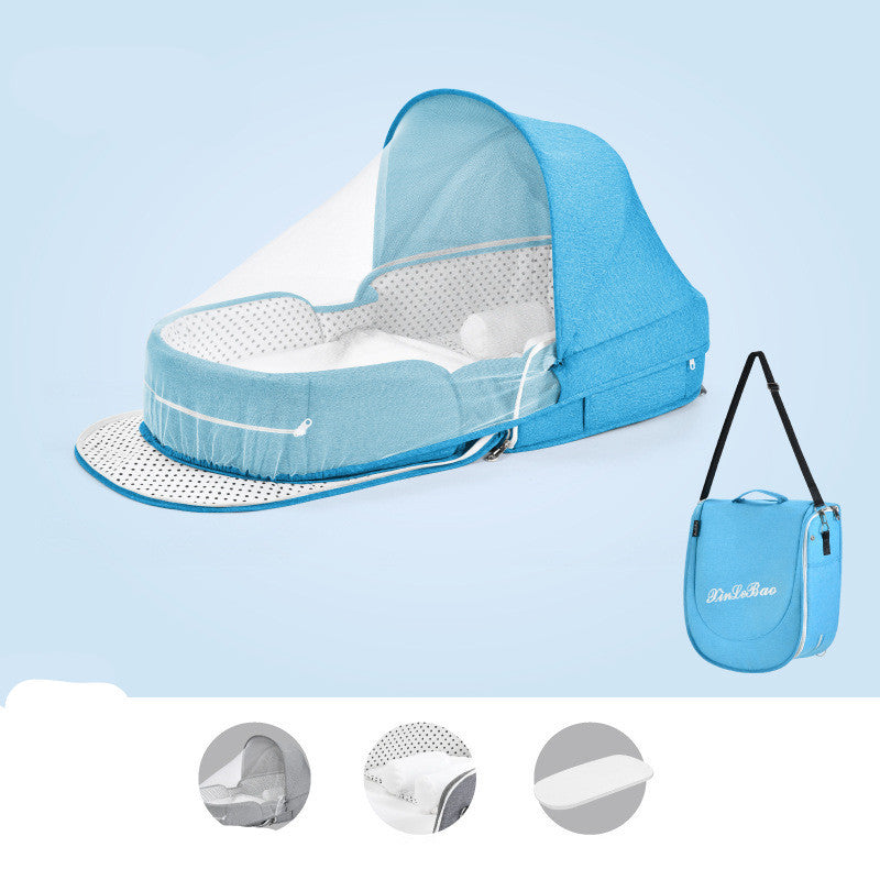 Baby Crib Folding Newborn Nest Travel Cot - treasure supply