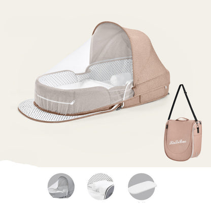 Baby Crib Folding Newborn Nest Travel Cot - treasure supply