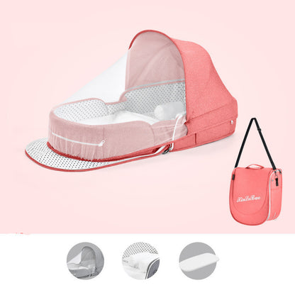 Baby Crib Folding Newborn Nest Travel Cot - treasure supply