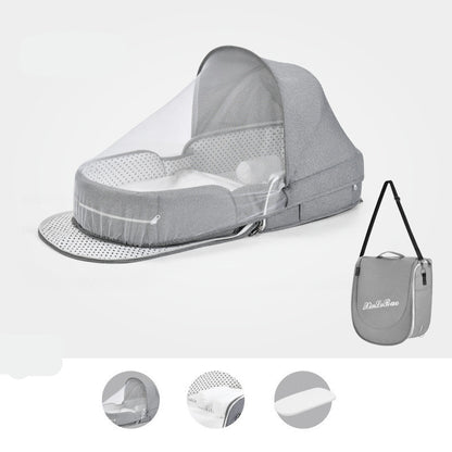 Baby Crib Folding Newborn Nest Travel Cot - treasure supply