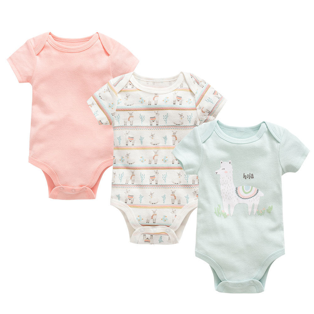 3 Pack New Born Baby Clothes Half Sleeves Onesies