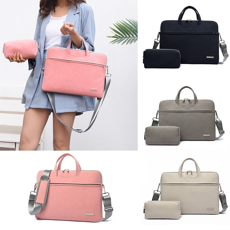 PU Leather Women Laptop Bag Notebook Carrying Case for Macbook 13.3 14 15.6 inch - Treasure Supply