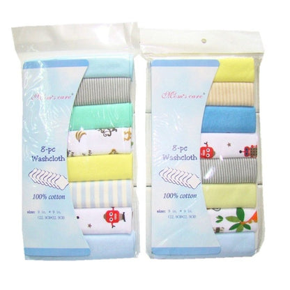 8pcs Pack  Cotton Newborn Baby Towels - treasure supply