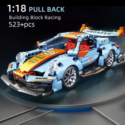 Sports Car Racing Puzzle Assembly 523pcs Block Toys - treasure supply