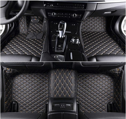 Fully Surrounded Car Leather Floor Mat All Weather Protection - treasure supply