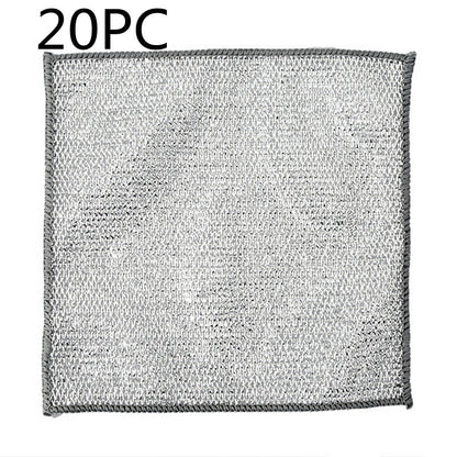 Steel Wire Ball Cloth Kitchen Cleaning Dishcloth - treasure supply