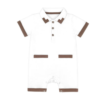 Newborn Baby Summer Jumpsuit Cotton Half Sleeve Romper - treasure suppply