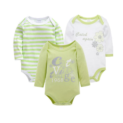 3 Pack New Born Baby Clothes Full Sleeves Onesies - Treasure supply