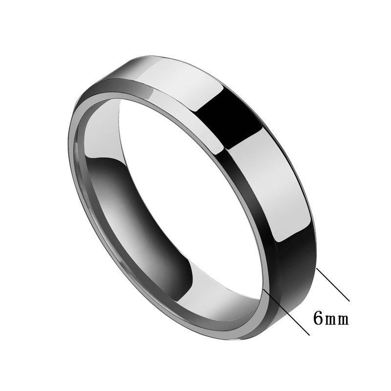 6mm/8mm Men And Women Stainless Steel Couple Rings Band