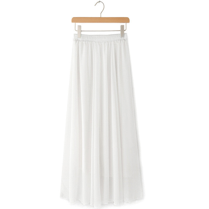 Women Chiffon Long-length Skirt - treasure supply