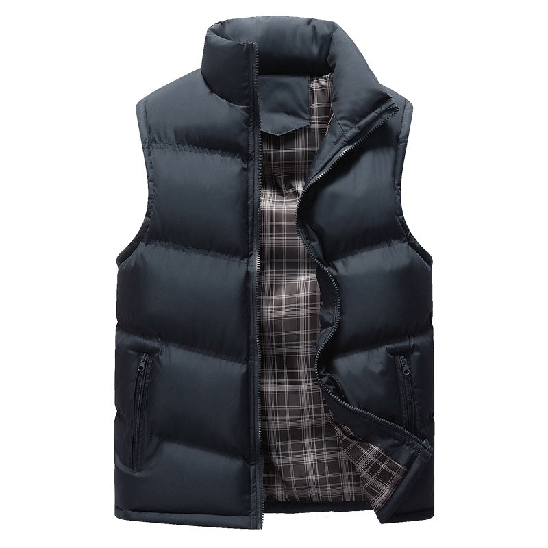 Men's Warm Down Quilted Vest Sleeveless Jacket Outwear