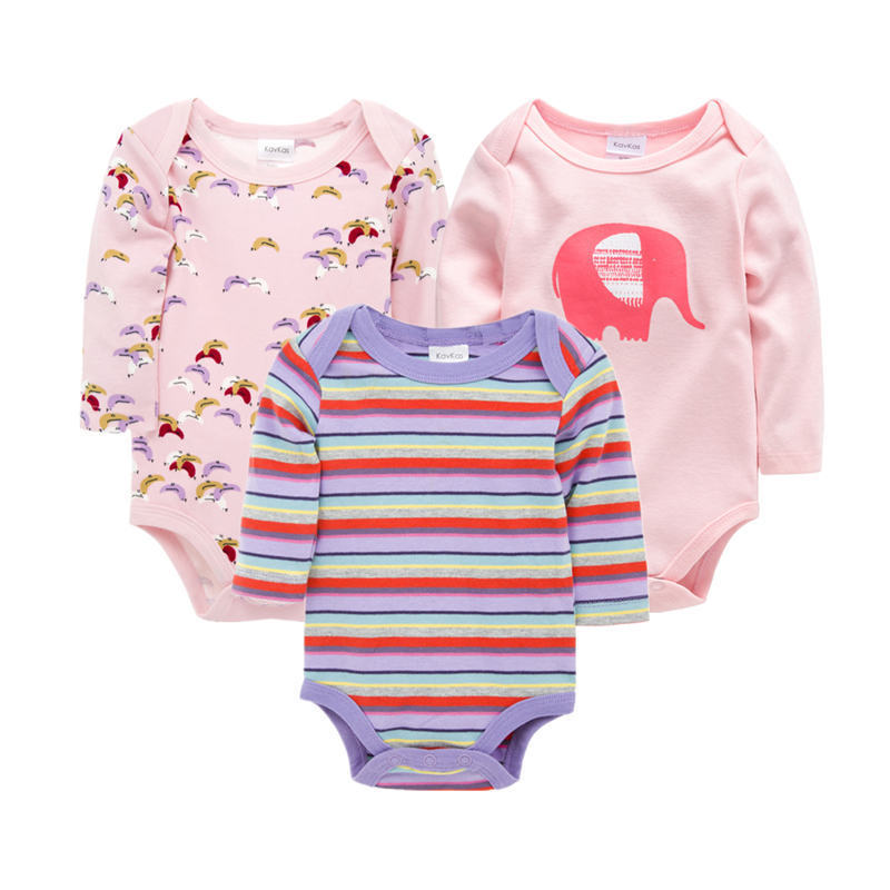 3 Pack New Born Baby Clothes Full Sleeves Onesies - Treasure supply