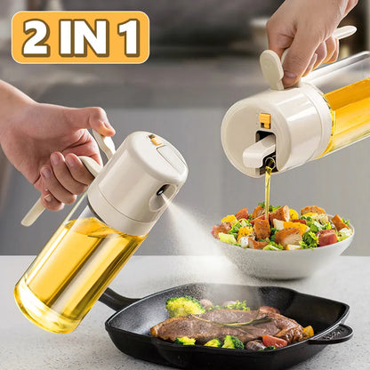 2 In 1 Oil Sprayer Bottle BBQ Cooking Oil Dispenser Olive Oil Pourers Sprayers - Treasure Supply