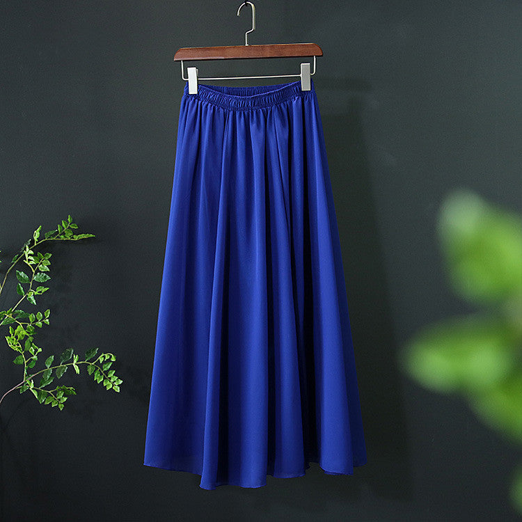 Women Chiffon Long-length Skirt - treasure supply