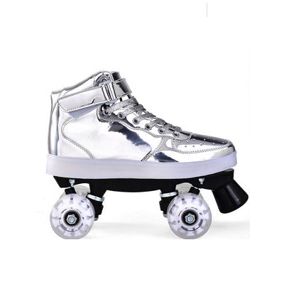 LED Lechargeable Double Row Roller Skates Shoes