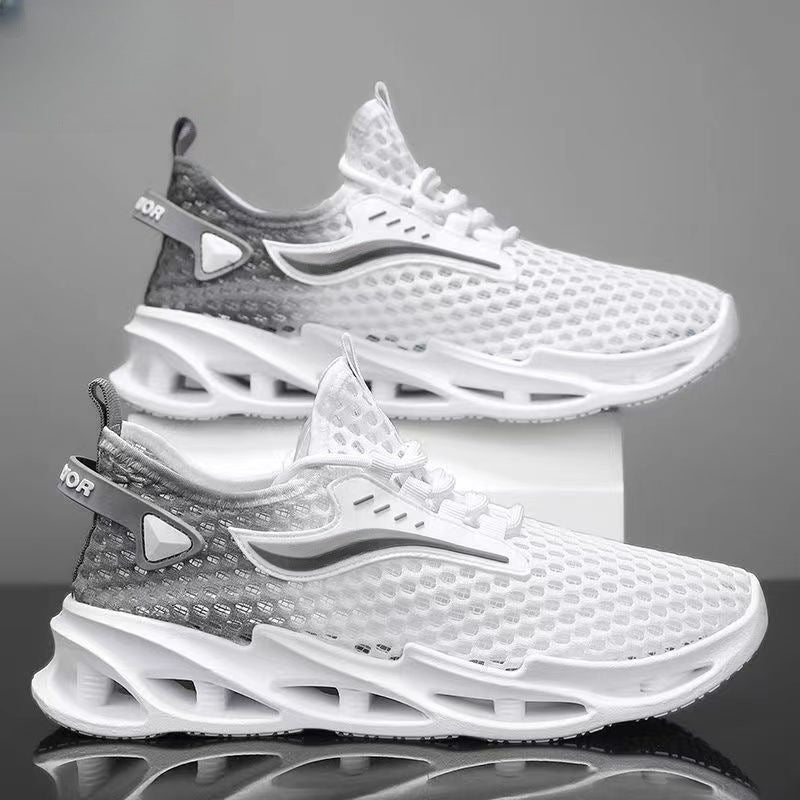 Men's Lace-up Hollow-sole Mesh Sports Shoes