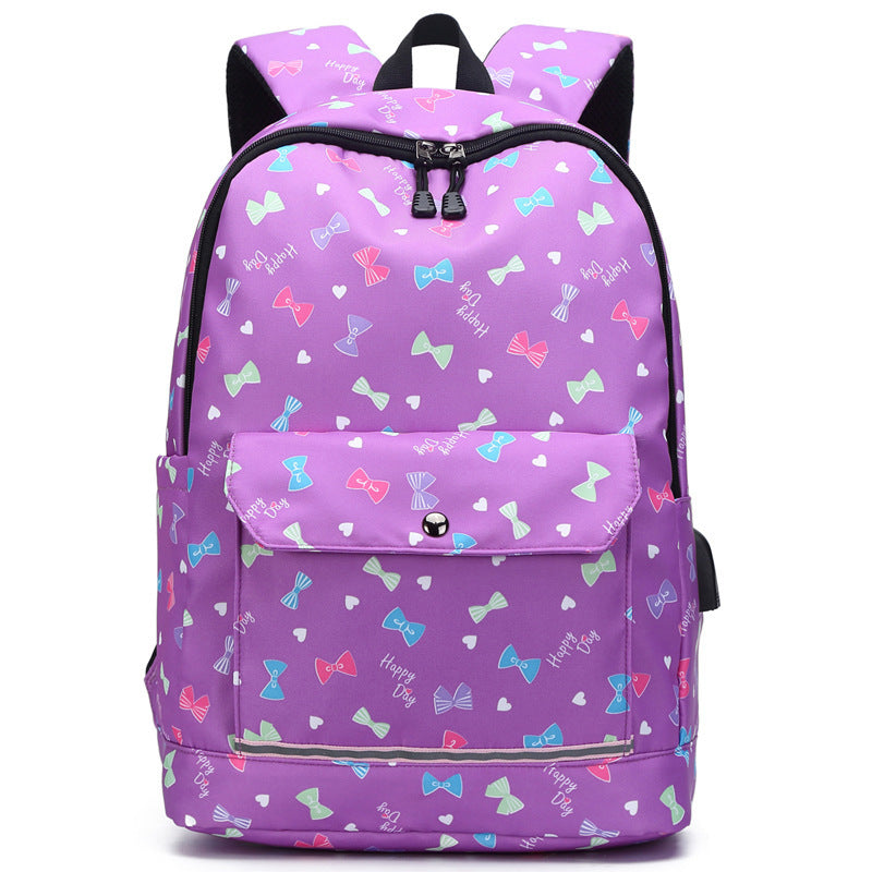 School Backpack Teenagers Rechargeable Bag