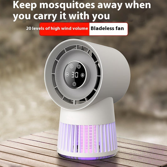 2-in-1 Mosquito Killer USB Rechargeable Fan Night Lamp Home And Outdoor Supplies - Treasure Supply