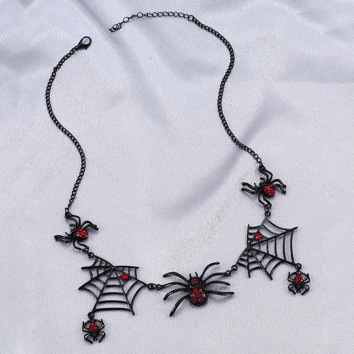 Halloween Spider And Spider Web Necklace - treasure supply