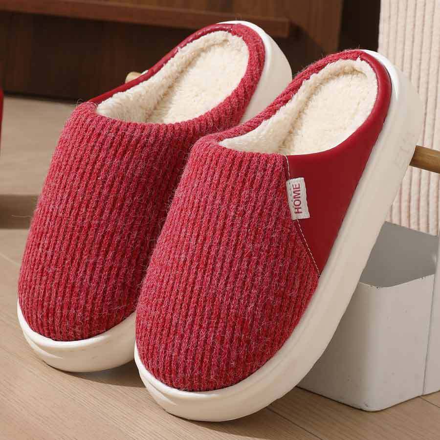 Women Men Winter Warm Plush Lightweight Home Slippers