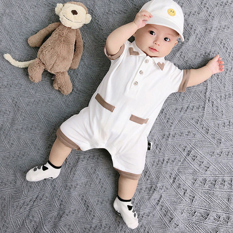 Newborn Baby Summer Jumpsuit Cotton Half Sleeve Romper