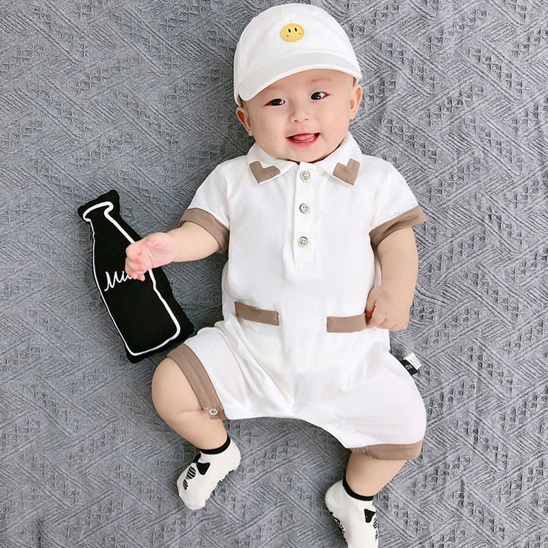 Newborn Baby Summer Jumpsuit Cotton Half Sleeve Romper