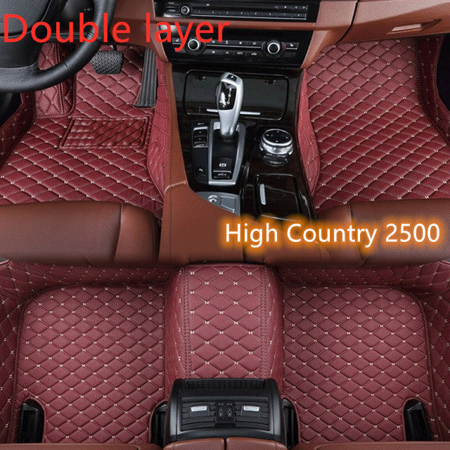 Fully Surrounded Car Leather Floor Mat All Weather Protection