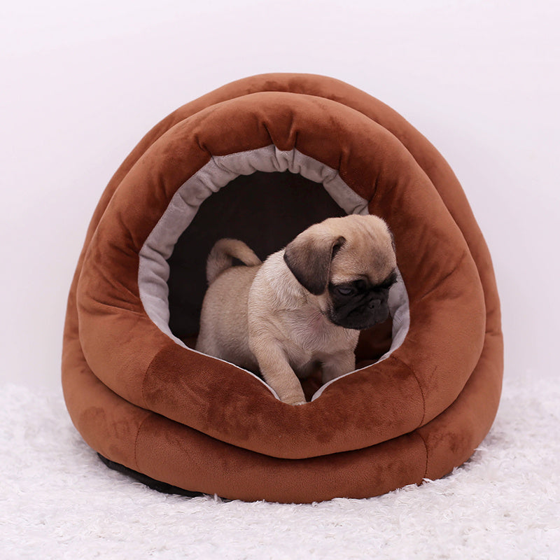 Pet Cat Dog Sleeping Bed House Fluffy Cave Soft Warm