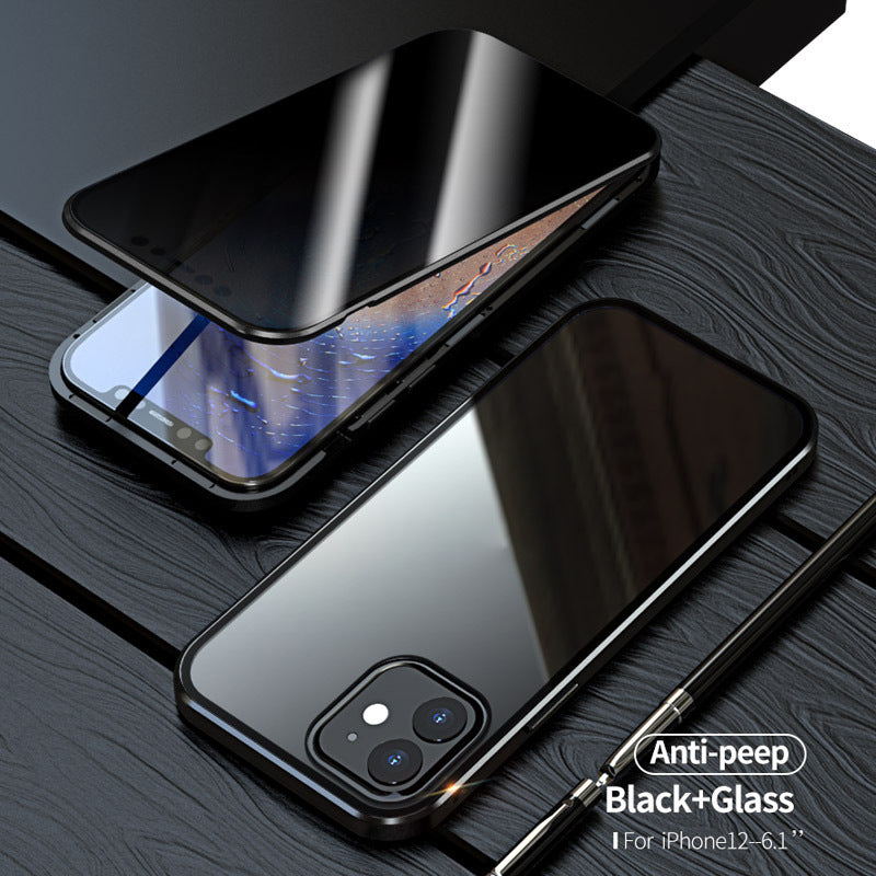 Magnetic Privacy Glass Case Anti-Spray 360 Protective