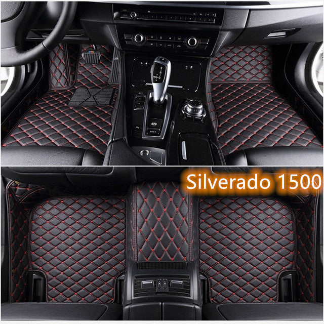 Fully Surrounded Car Leather Floor Mat All Weather Protection - treasure supply