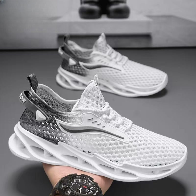 Men's Lace-up Hollow-sole Mesh Sports Shoes