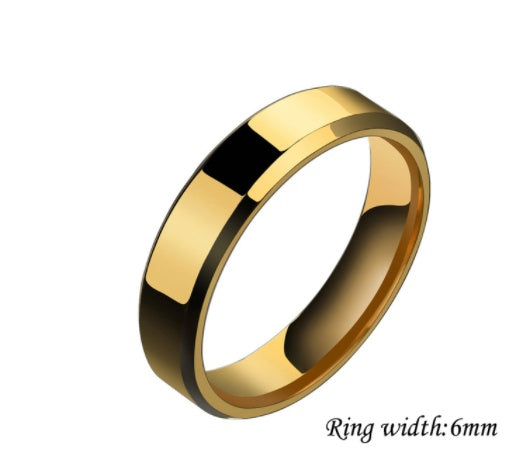 6mm/8mm Men And Women Stainless Steel Couple Rings Band