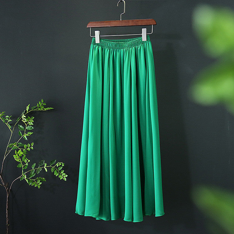 Women Chiffon Long-length Skirt - treasure supply